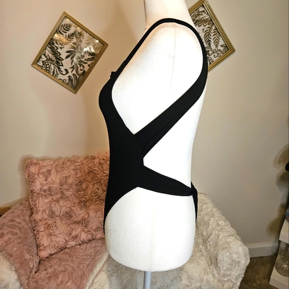 Indah black backless onepiece thong bathing suit - Picture 3 of 15